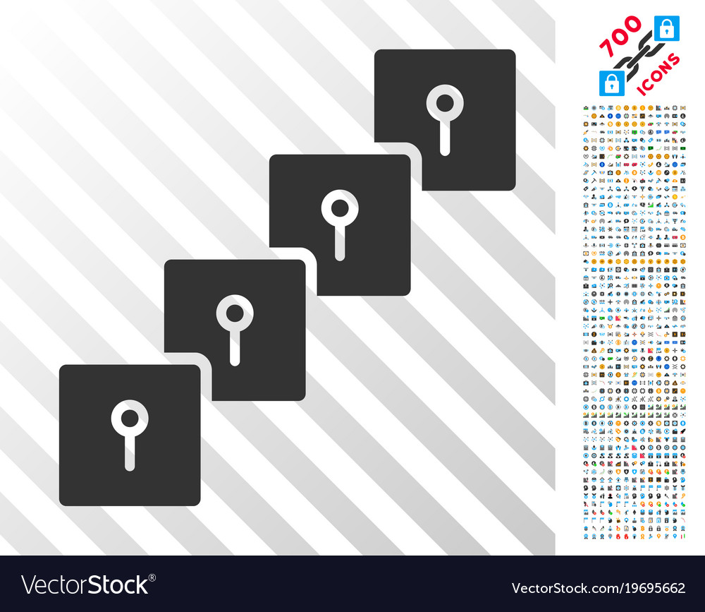 Locker blockchain flat icon with bonus