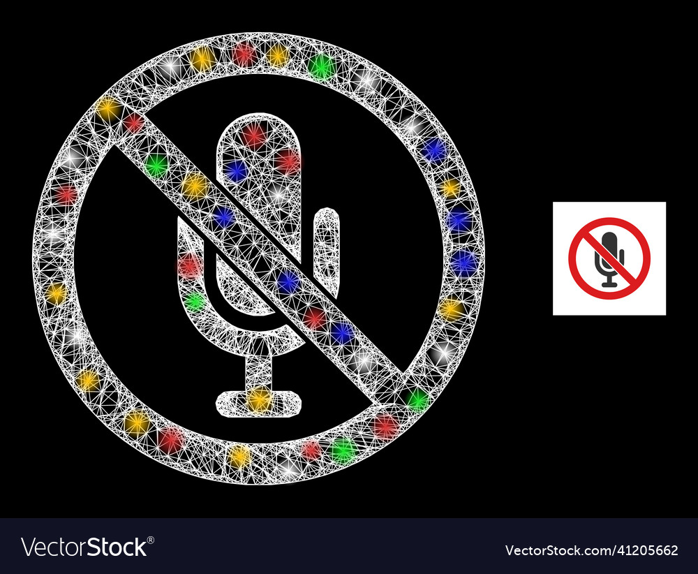 Network web mesh no sound icon with multi colored Vector Image Network web mesh no sound icon with multi colored