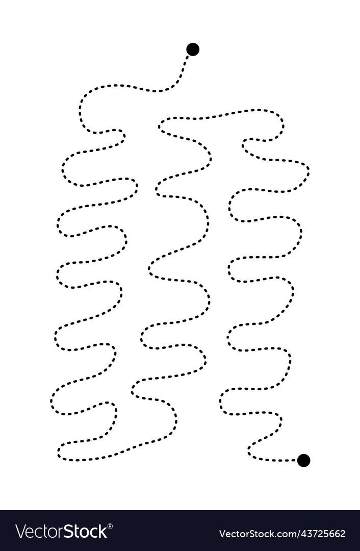 Prewriting tracing lines and curve shapes element vector image Prewriting tracing lines and curve shapes element