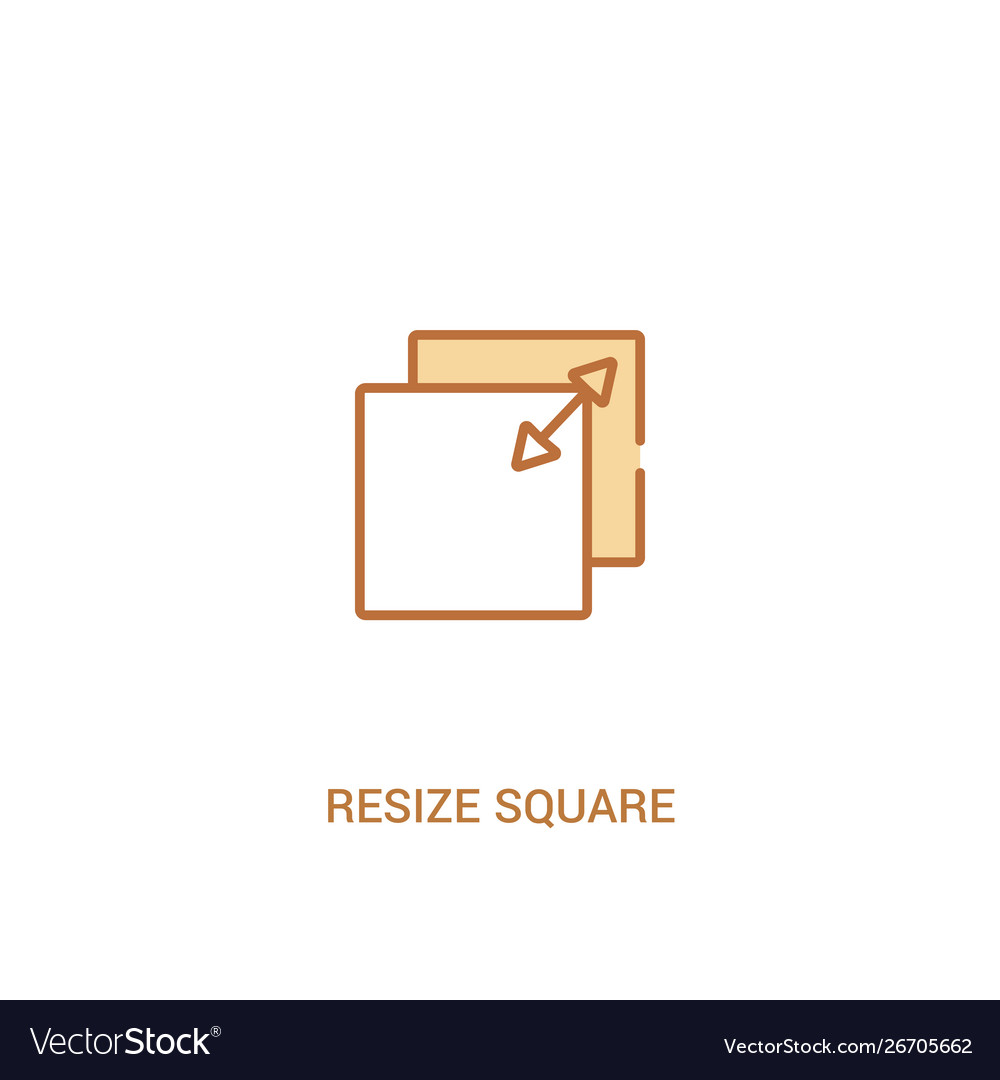 Resize square concept 2 colored icon simple line vector image Resize square concept 2 colored icon simple line