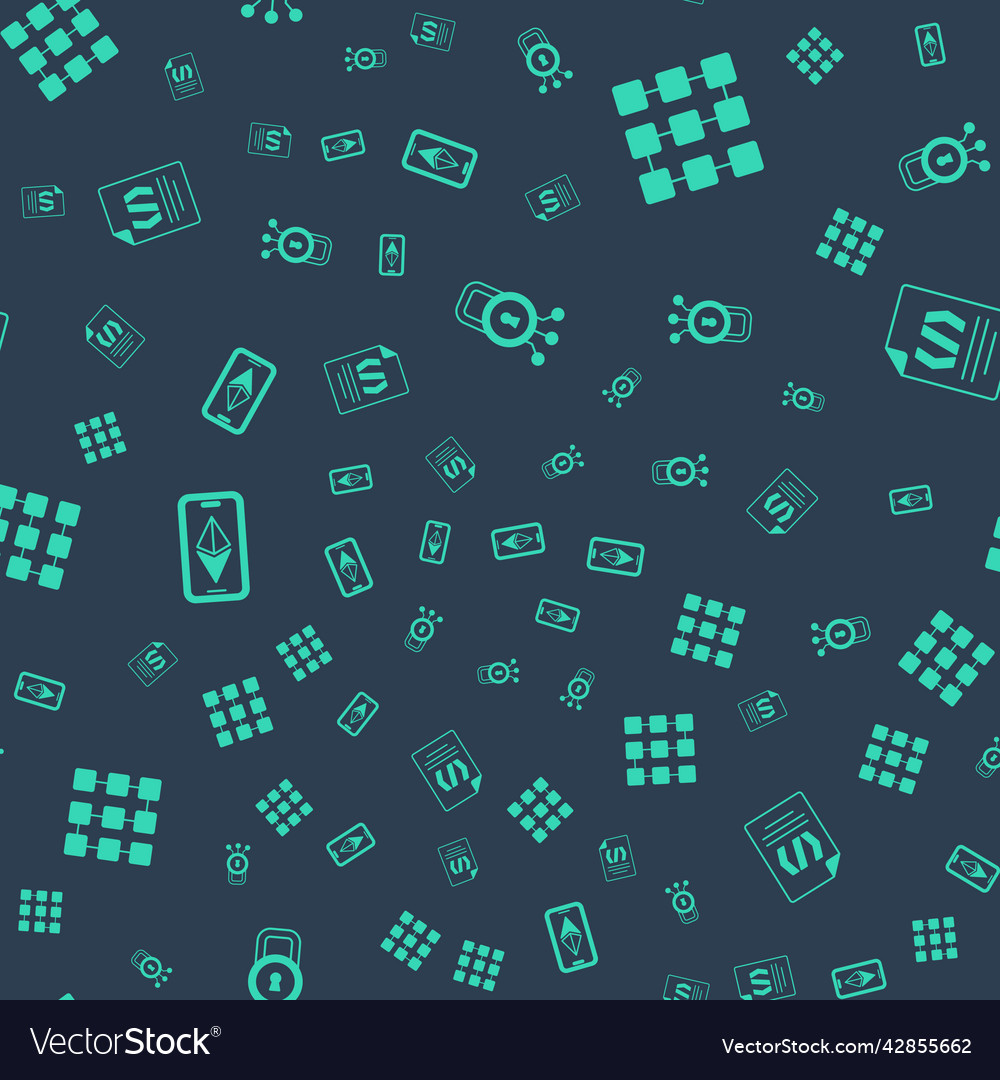 Set cyber security nft blockchain technology Vector Image Set cyber security nft blockchain technology