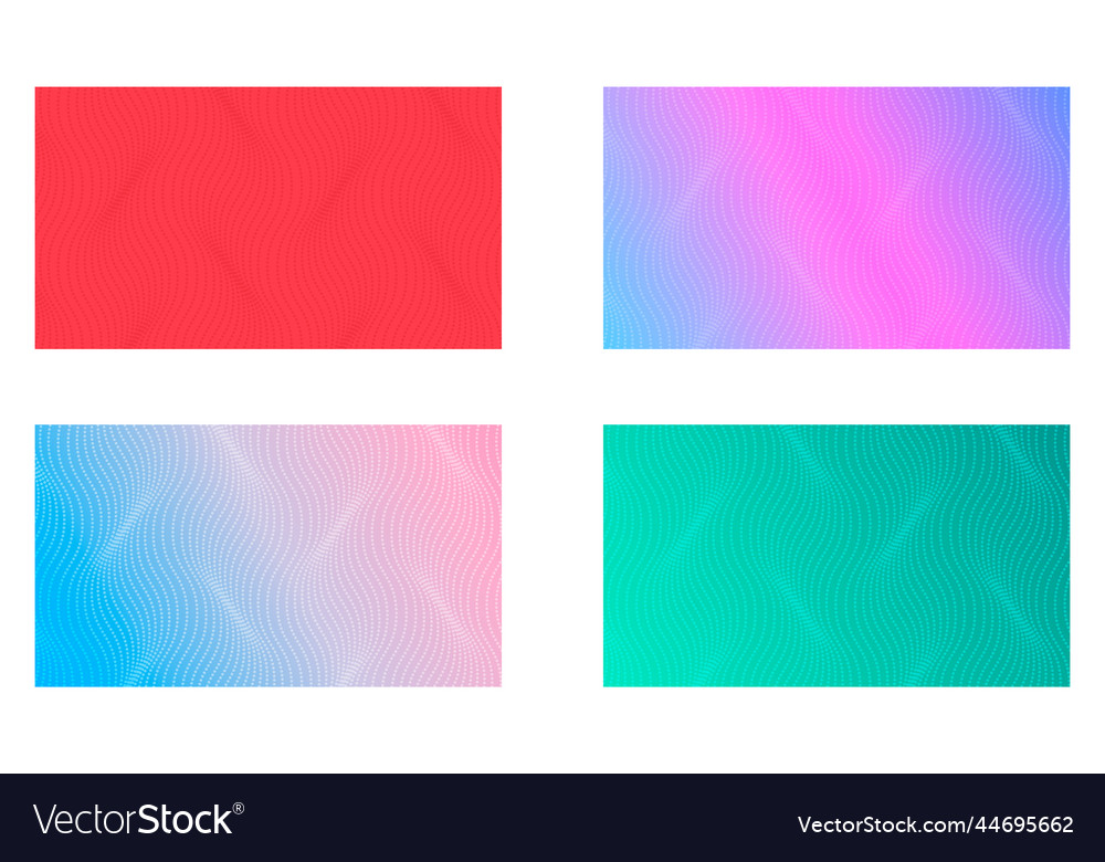 Set of halftone abstract background design modern vector image Set of halftone abstract background design modern