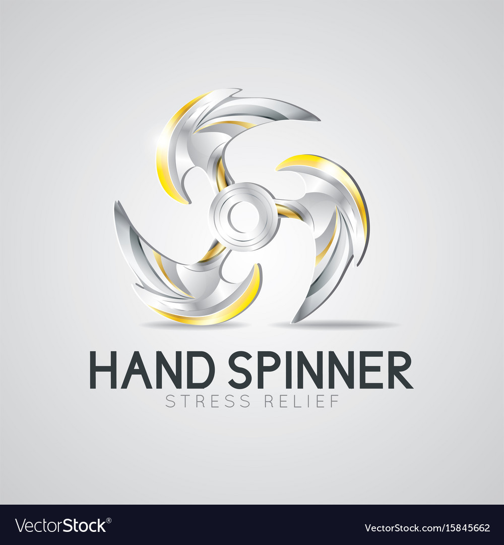 Silver and Gold Hand Spinner Fidget Toy