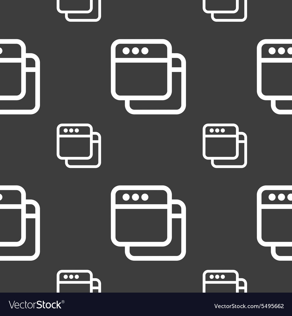 Simple browser window icon sign seamless pattern