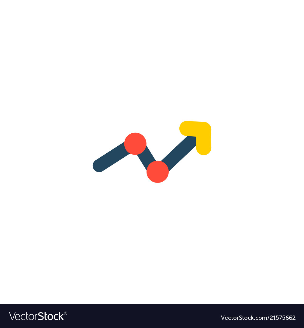 Statistic icon flat element vector image Statistic icon flat element