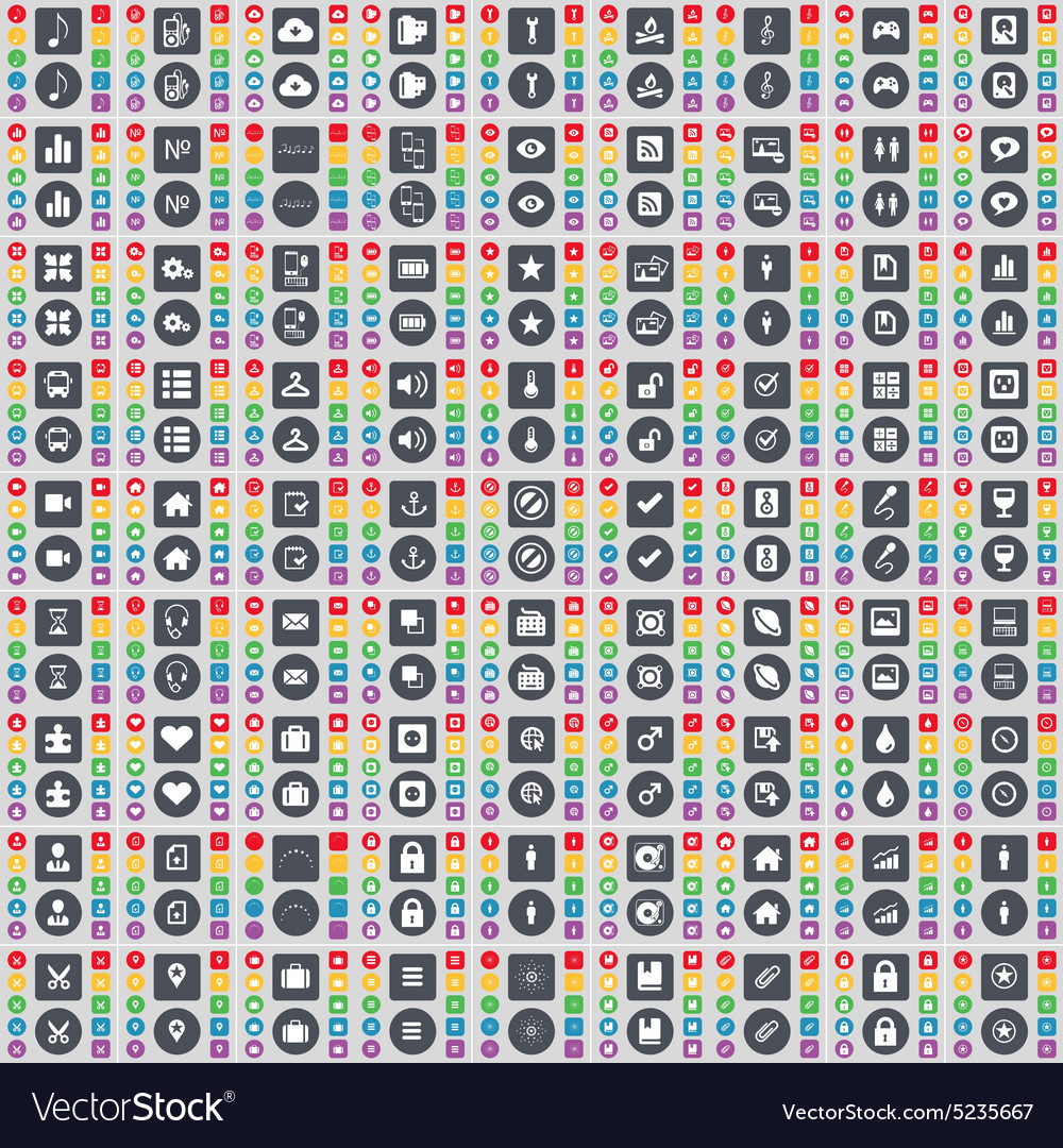 A very large set of colored flat buttons for your