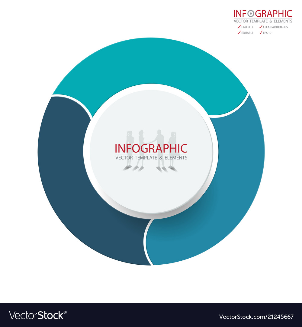Abstract element infographics 3 option design vector image Abstract element infographics 3 option design