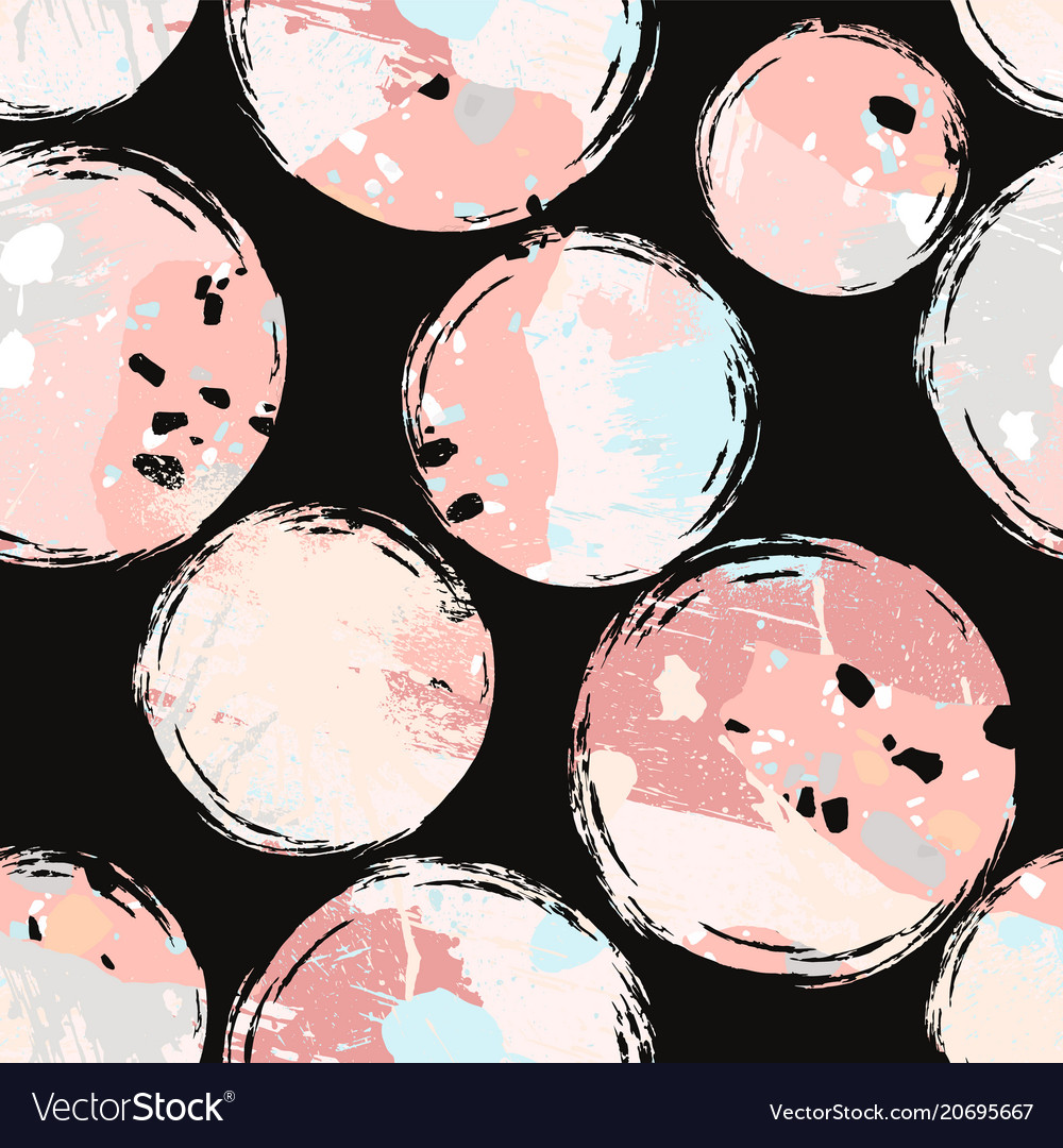 Abstract seamless pattern with brush strokes