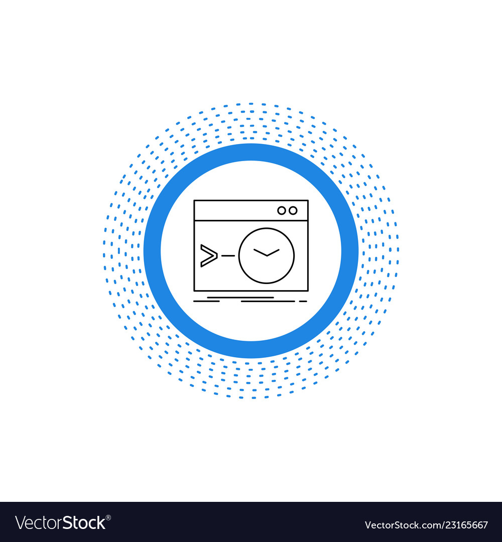 Admin command root software terminal line icon Vector Image Admin command root software terminal line icon