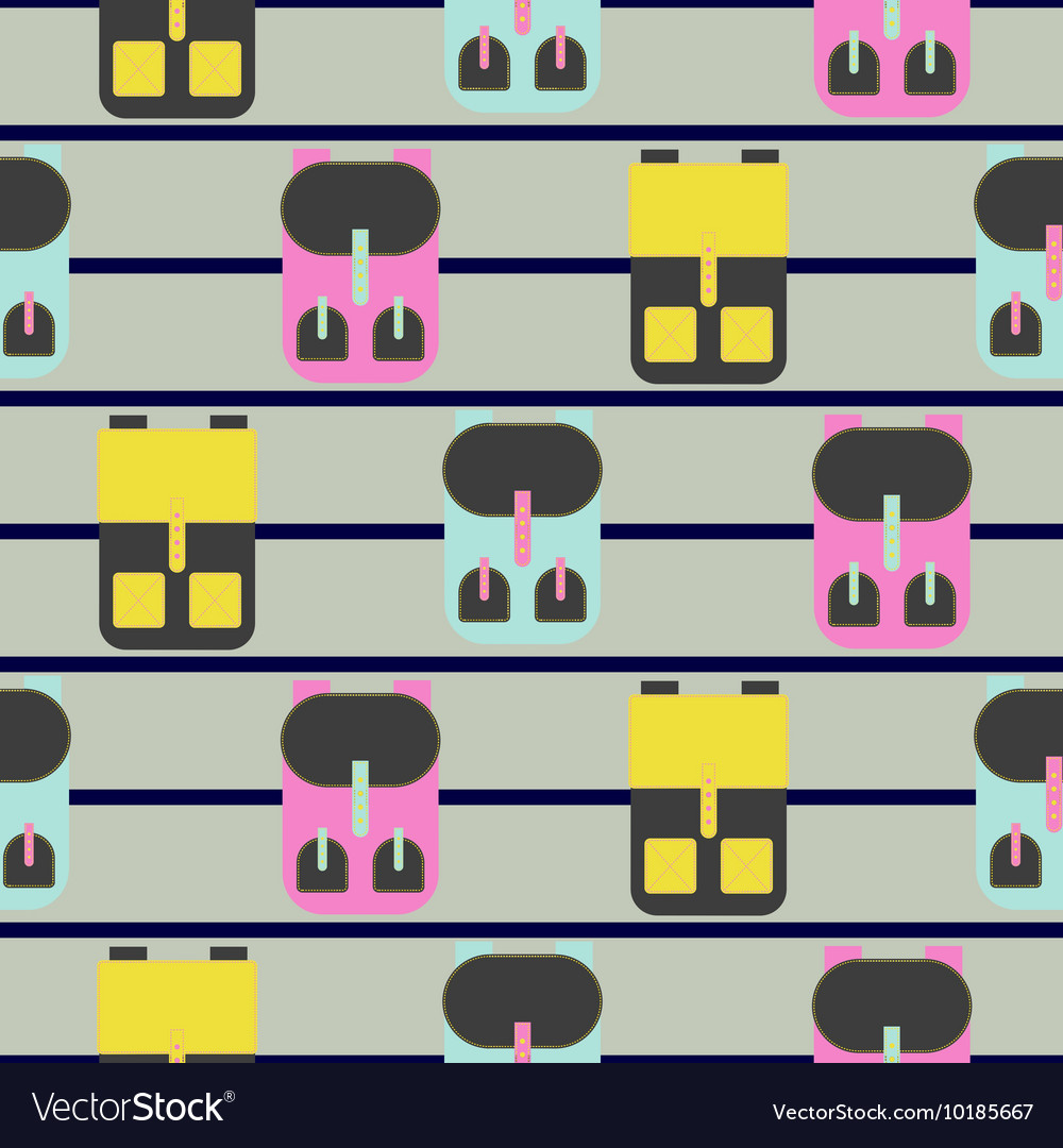 Backpack seamless pattern