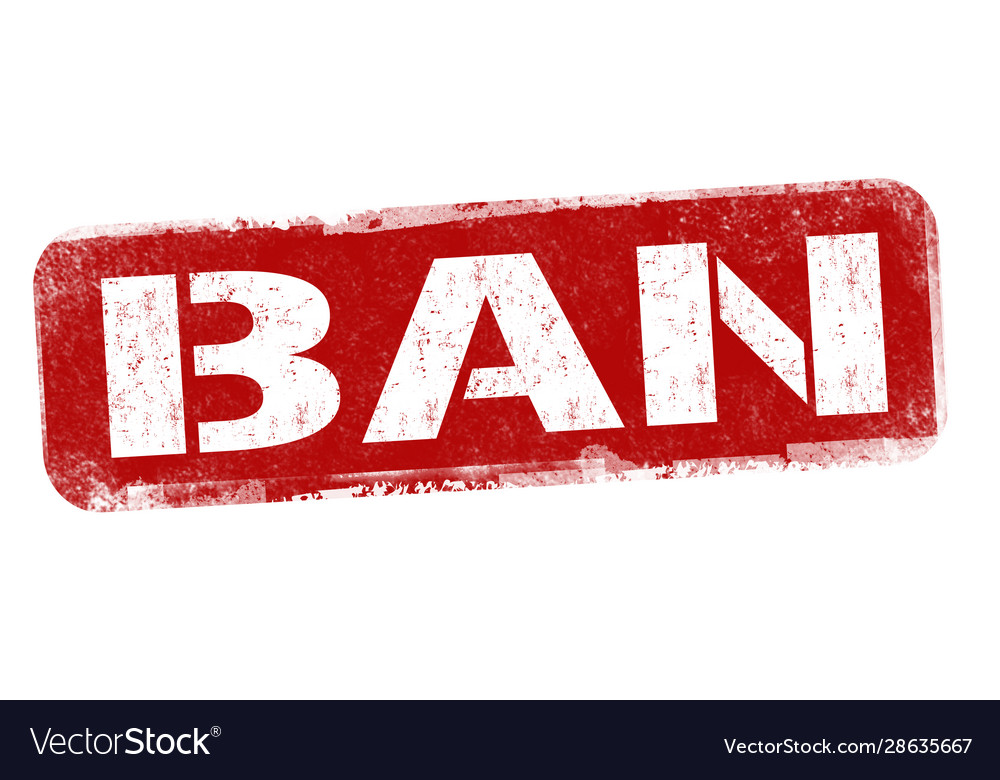 Ban sign or stamp Royalty Free Vector Image - VectorStock