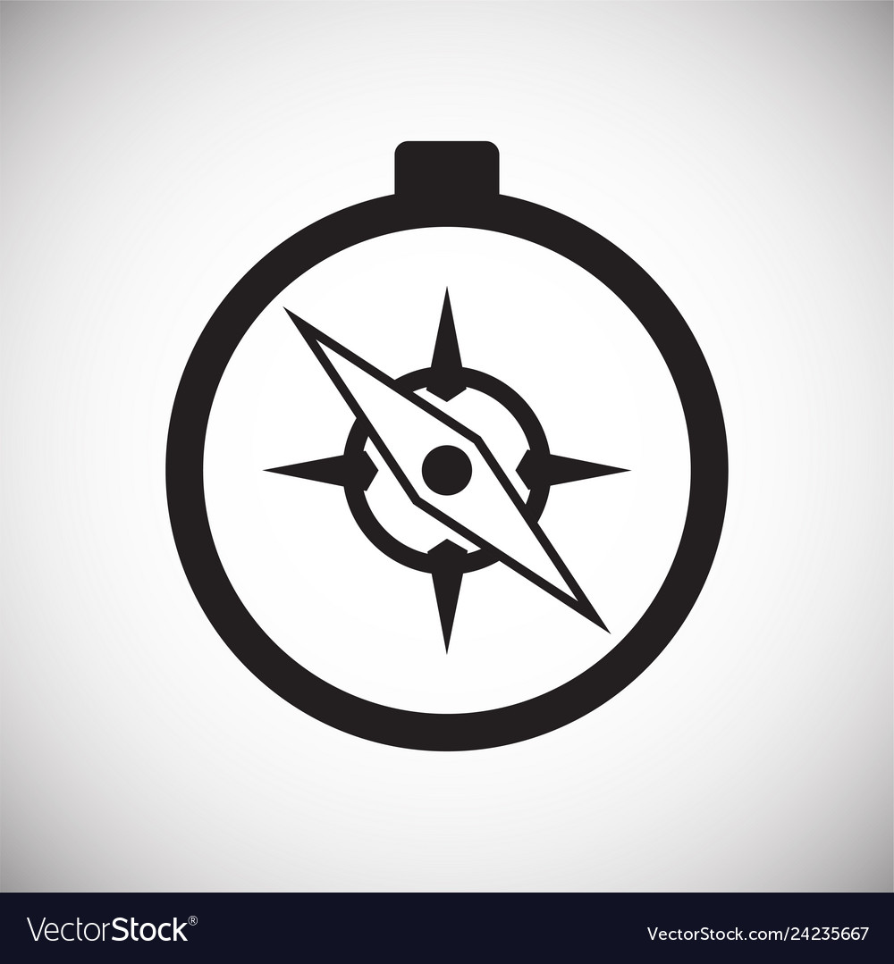 Compass icon on background for graphic and web