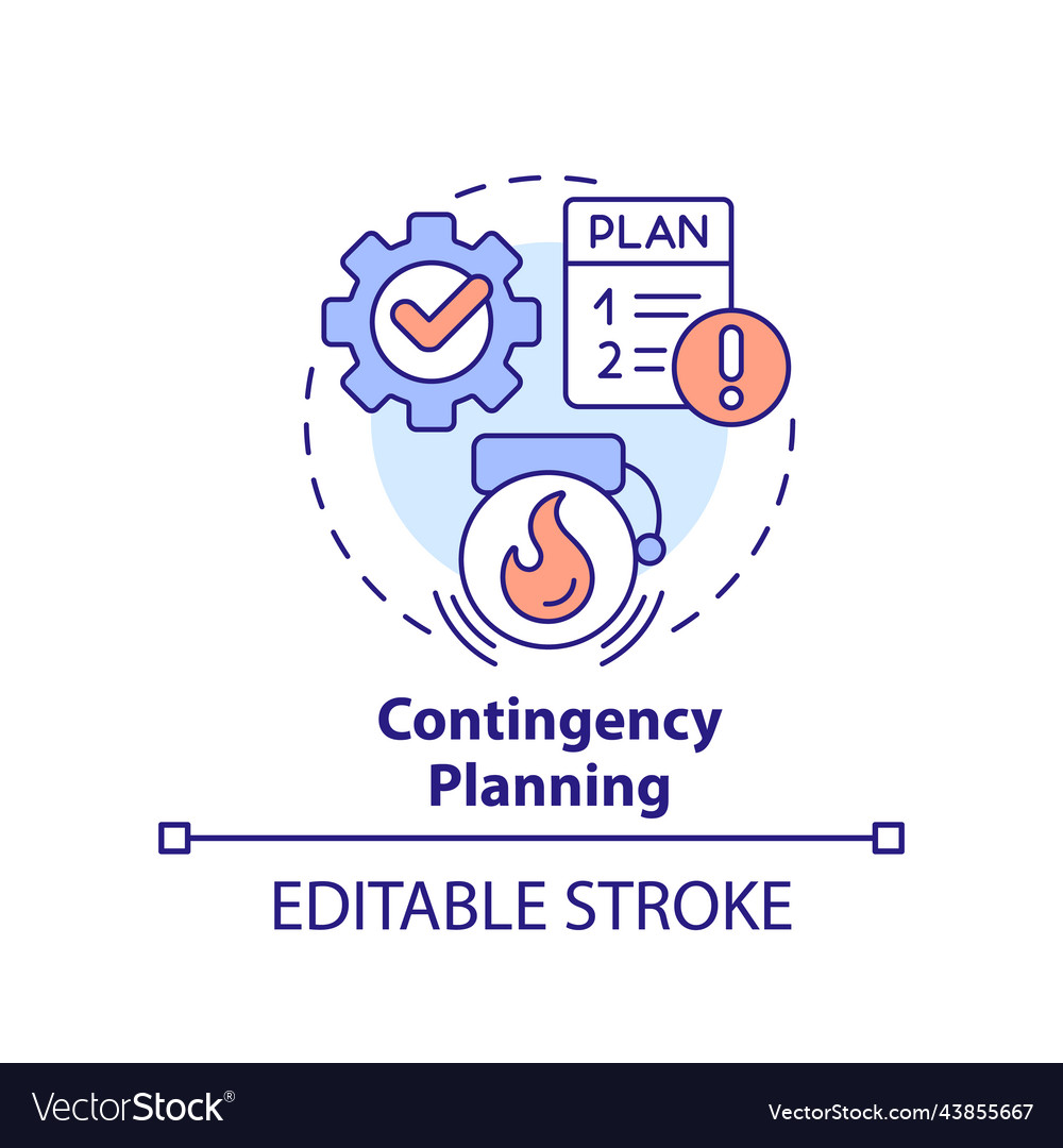 Contingency planning concept icon Royalty Free Vector Image