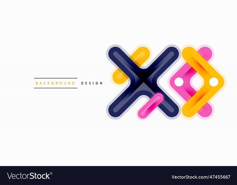 Cross line background minimal geometric template vector image Cross line background minimal geometric template