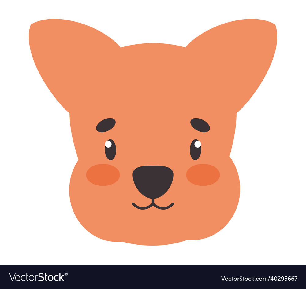 Cute puppy face Royalty Free Vector Image - VectorStock