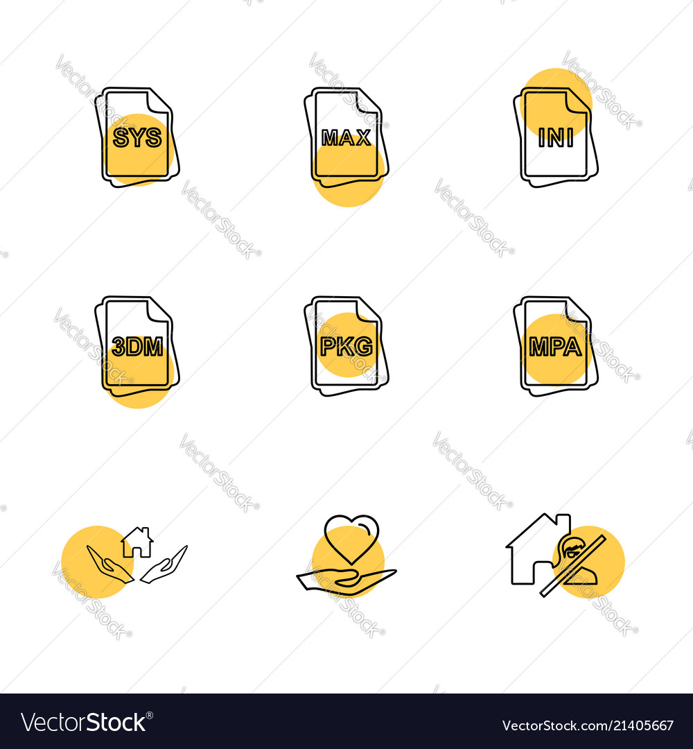 File type files documents eps icons set