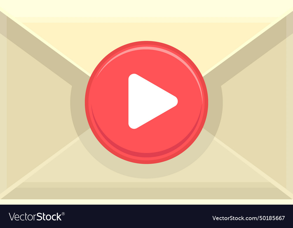 Flat design digital object multimedia email