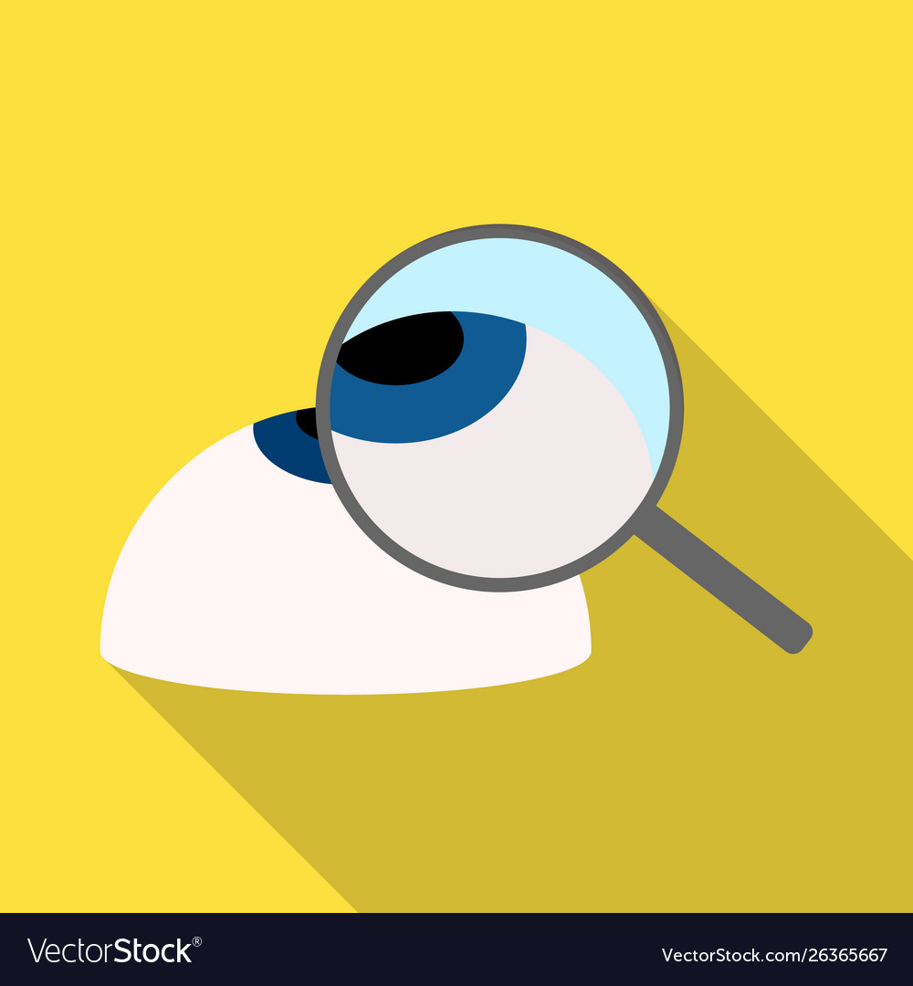 Isolated object magnifier and eye symbol set