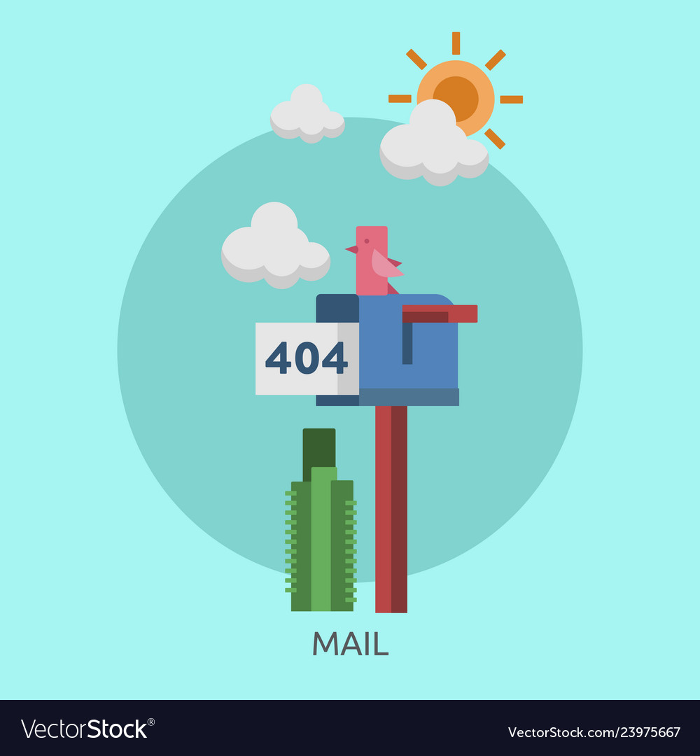 Mail conceptual design vector image Mail conceptual design