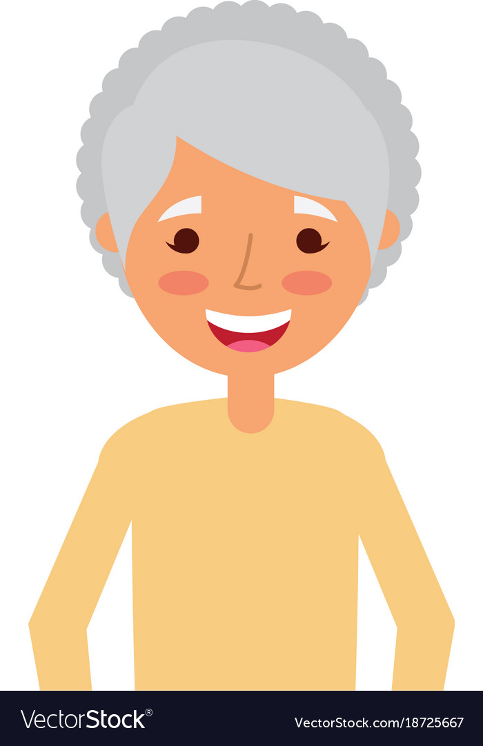 Download Old woman portrait lady grandma cartoon Royalty Free Vector