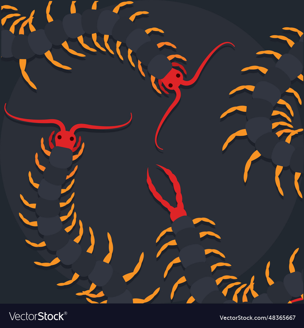 Seamless pattern background with worm insect icons