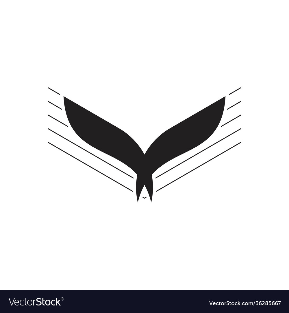 Wings motion bird fly silhouette logo Royalty Free Vector