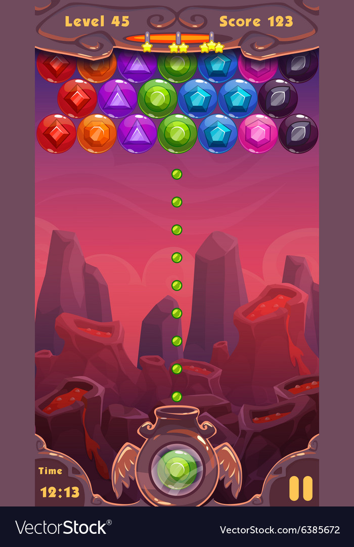 Bubbles shooter game screen