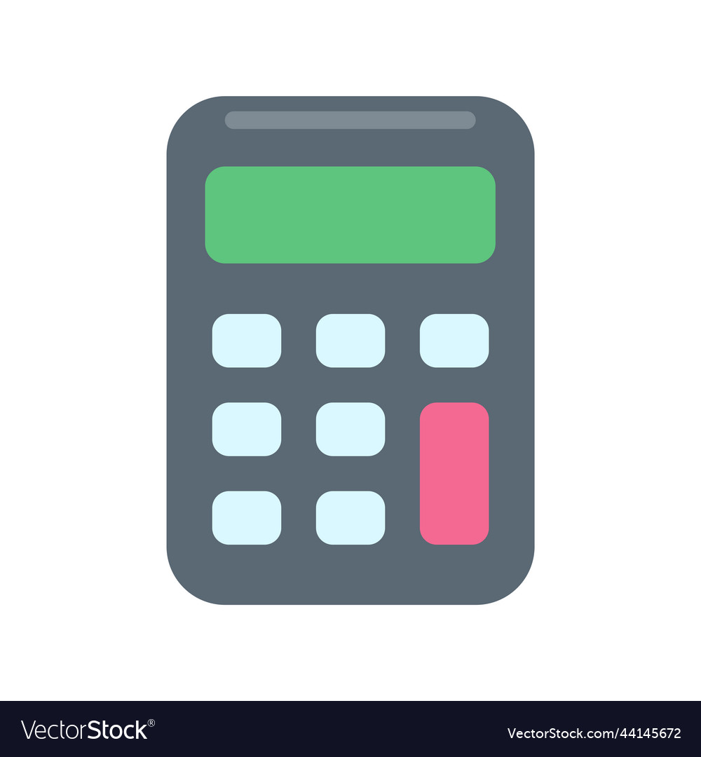 Calculator for calculating financial checks Vector Image