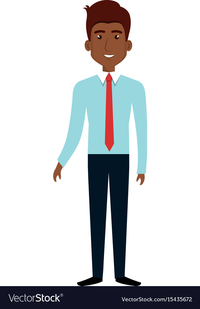 Elegant businessman black avatar character Vector Image