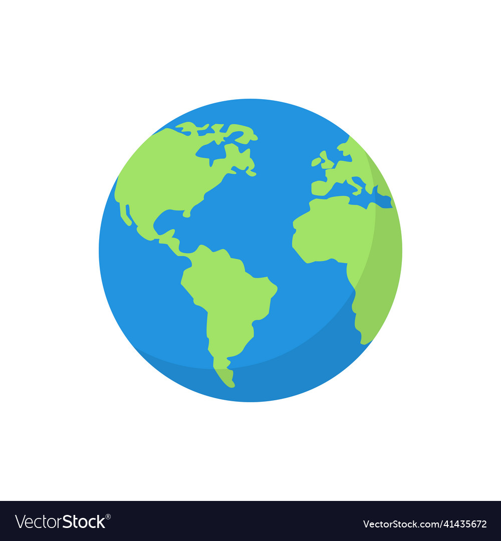 Flat planet earth icon for web banner web Vector Image