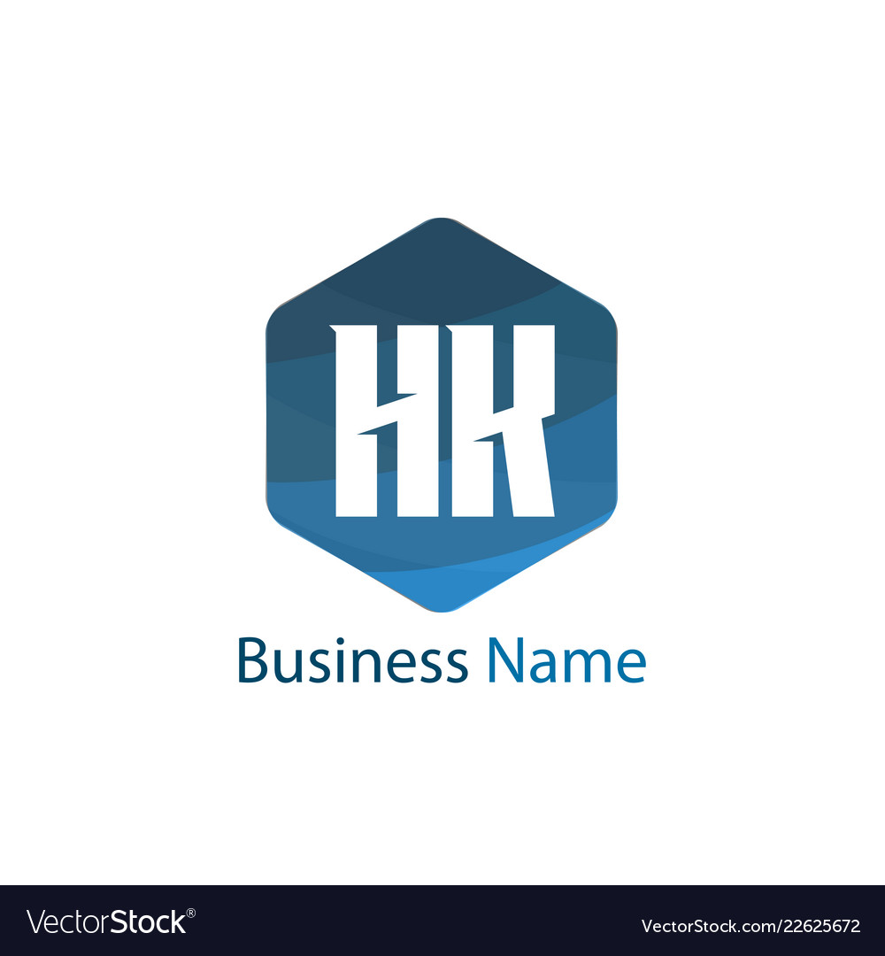 Initial letter hk logo template design