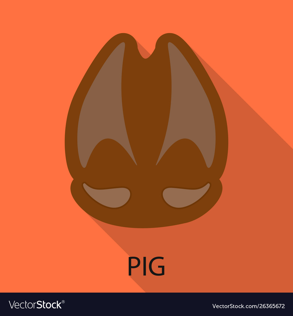 Isolated object pig and track symbol