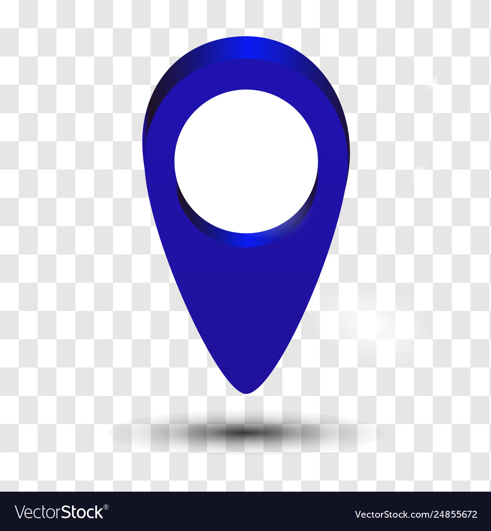 Map pointer pin isolated on white background