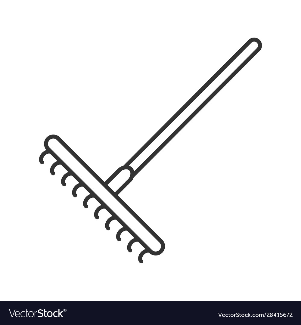 Rake linear icon