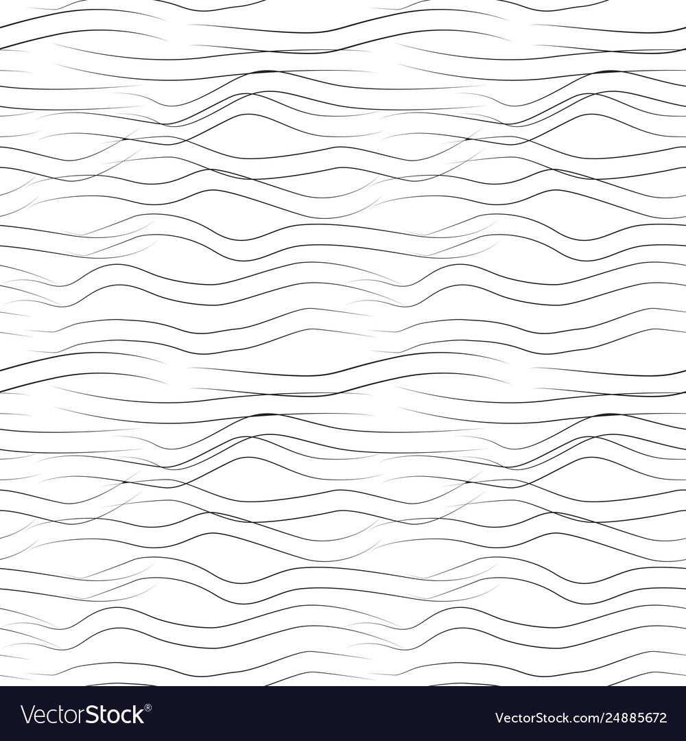 Seamless pattern with wavy drawn lines