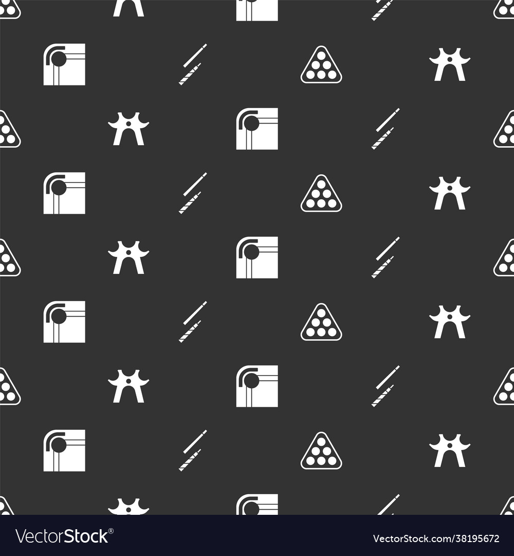 Set billiard balls in rack triangle rest table vector image Set billiard balls in rack triangle rest table