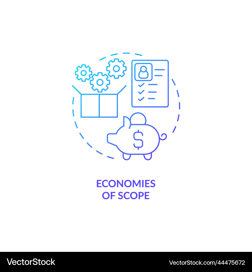 Total cost optimization blue gradient concept icon
