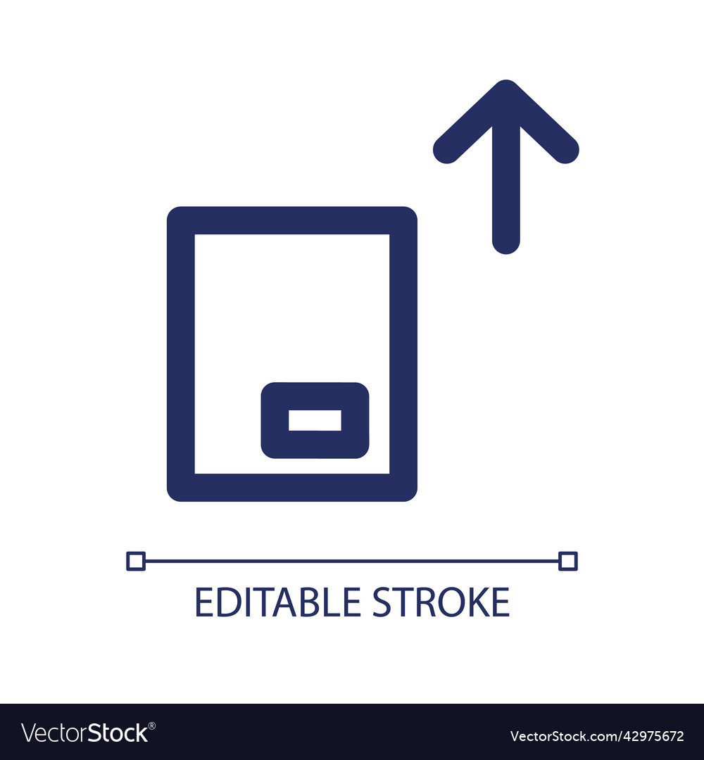 Unload cargo linear ui icon