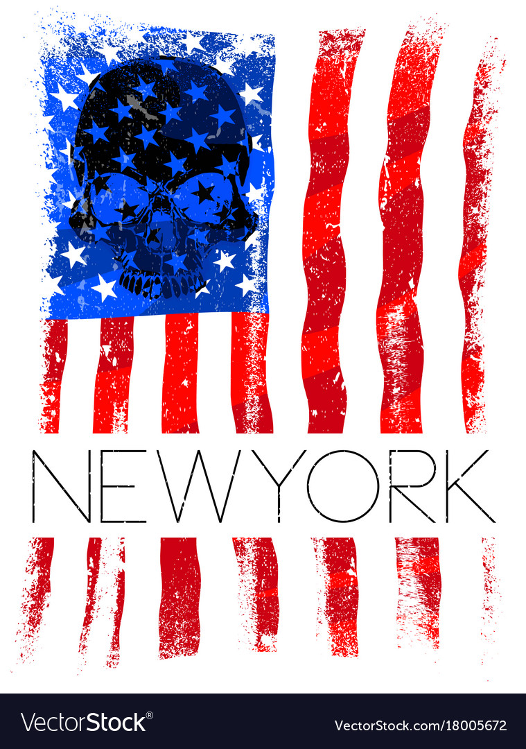 USA Flag Typography Tee