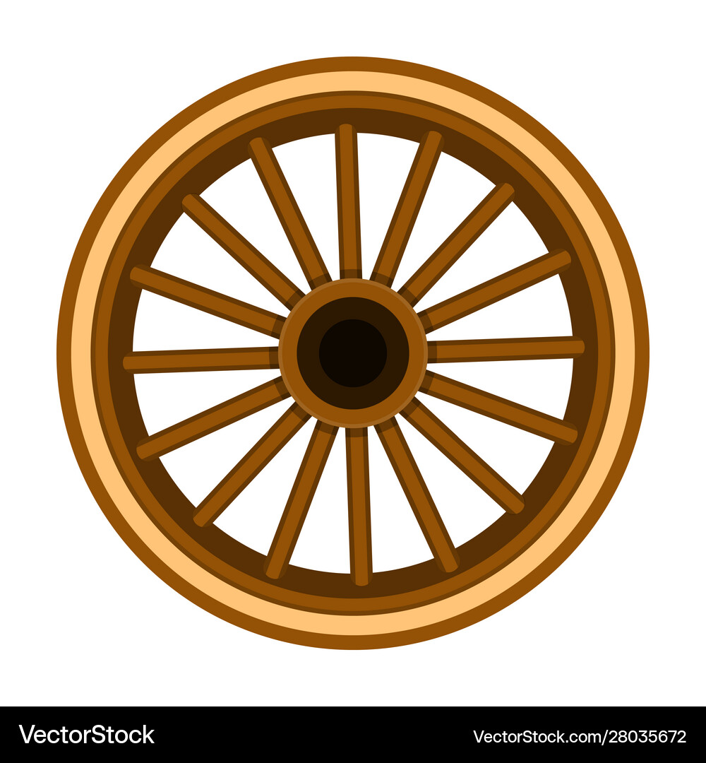 Wheel cart iconcartoon icon Royalty Free Vector Image