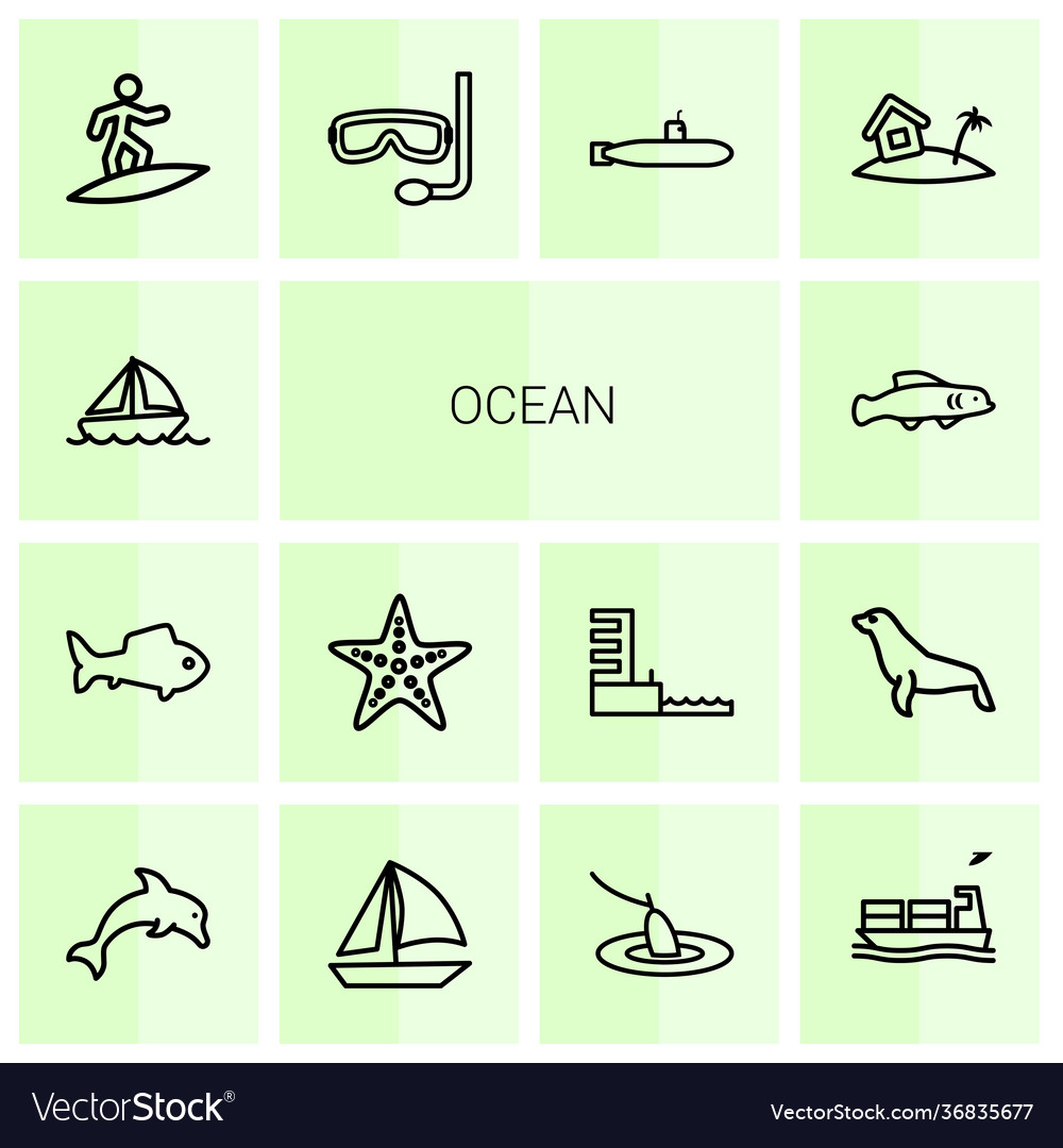 14 ocean icons