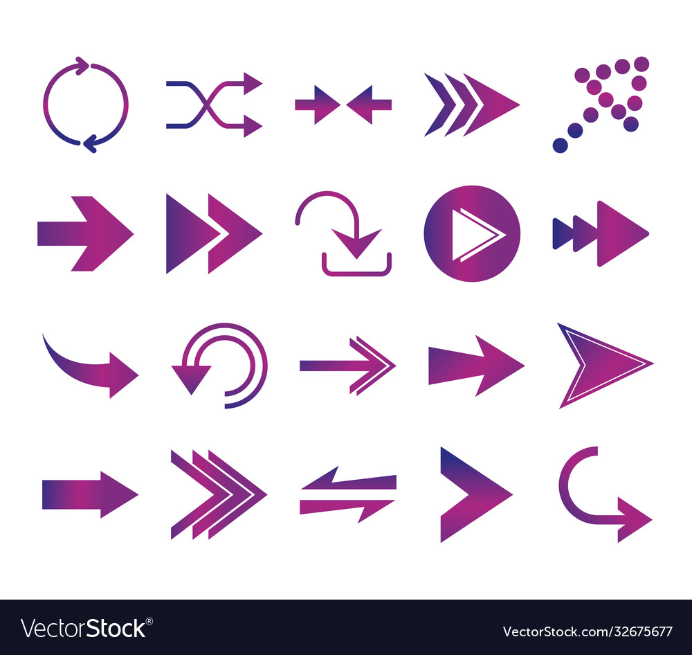 Arrows direction guide cursor web navigation icons