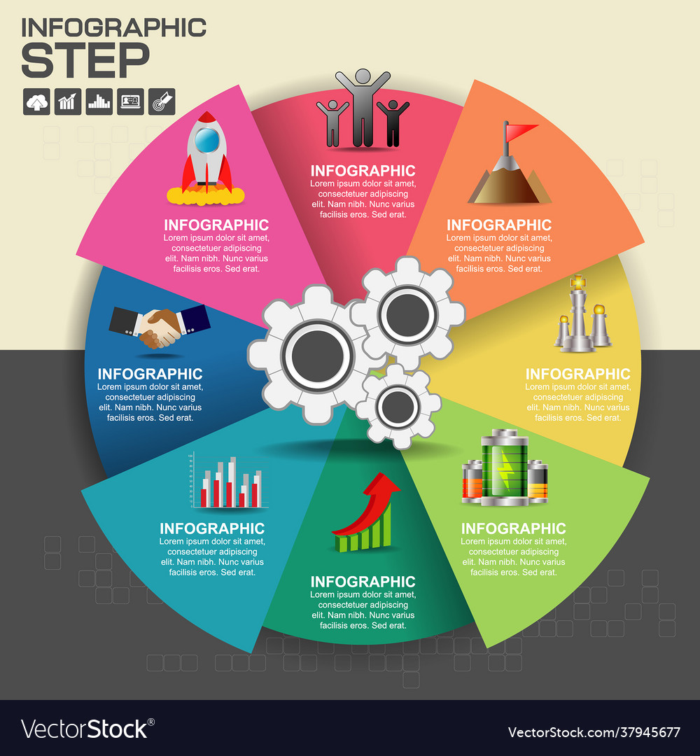Circle business concepts with icons can use vector image Circle business concepts with icons can use