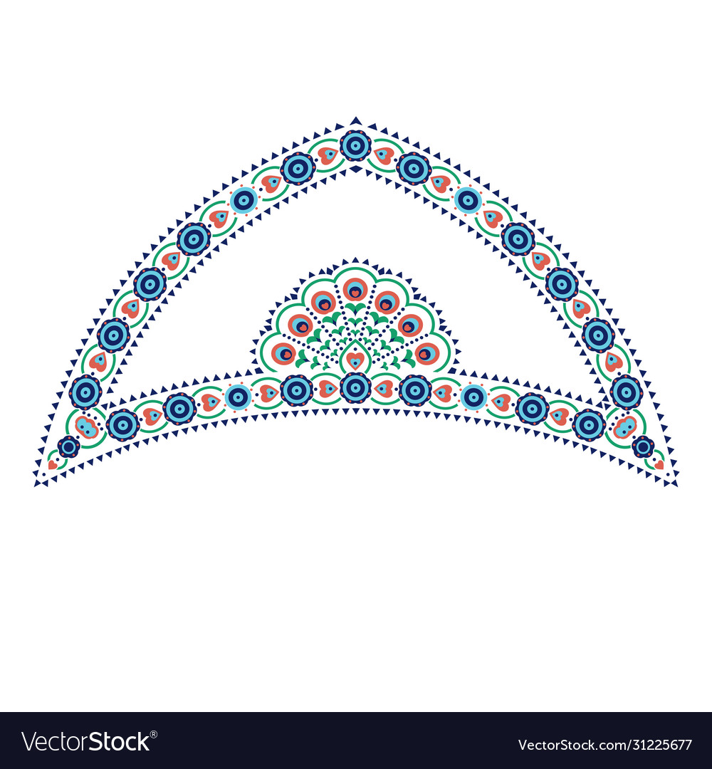 Ethnische arch geformte Komposition mit Blume vector image Ethnische arch geformte Komposition mit Blume