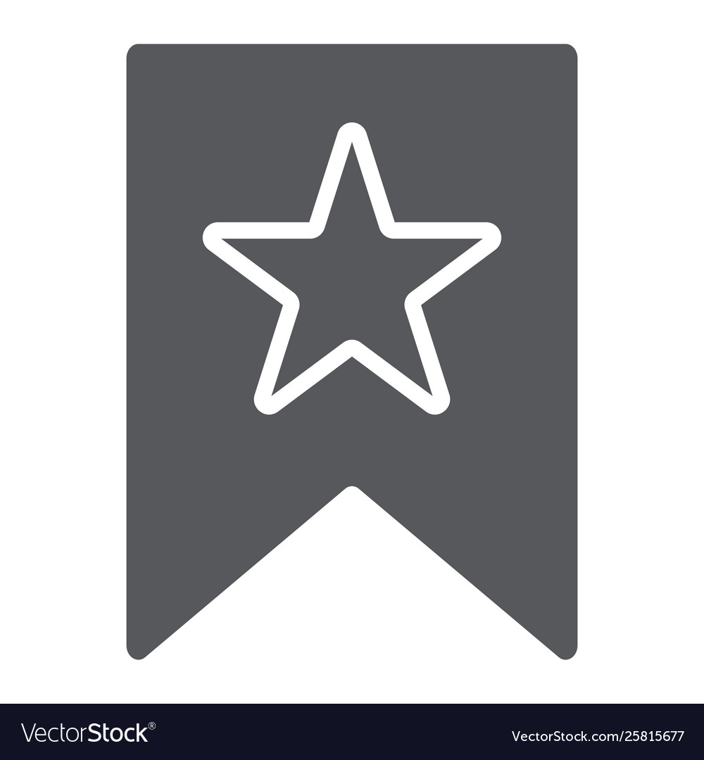 Favourites glyph icon mark and favorite bookmark