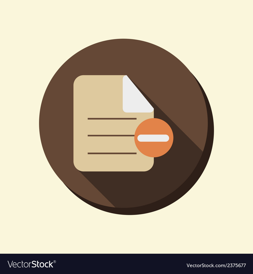 Flat circle web icon page of the document