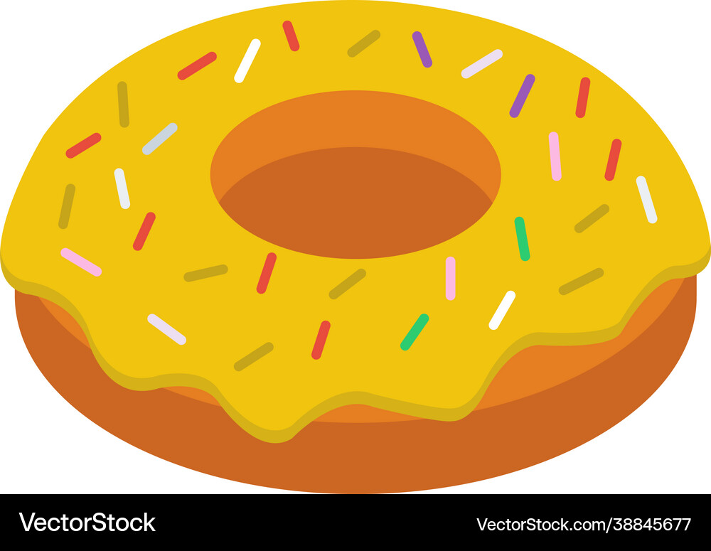 Glazed donut Royalty Free Vector Image - VectorStock