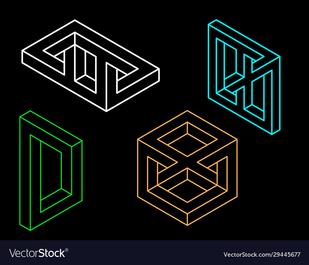 Impossible Object Set - Optical Illusion