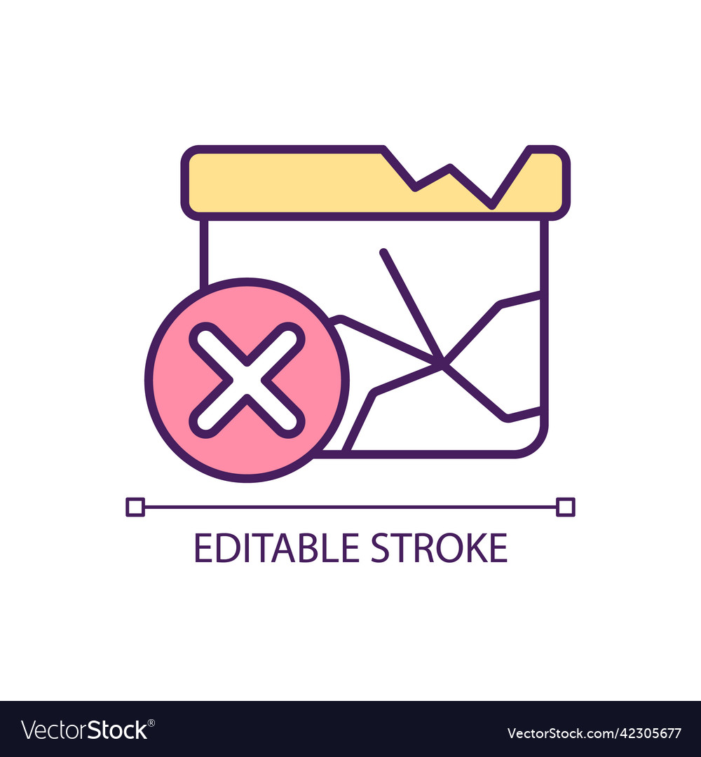 Product defect concept icon vector image Product defect concept icon