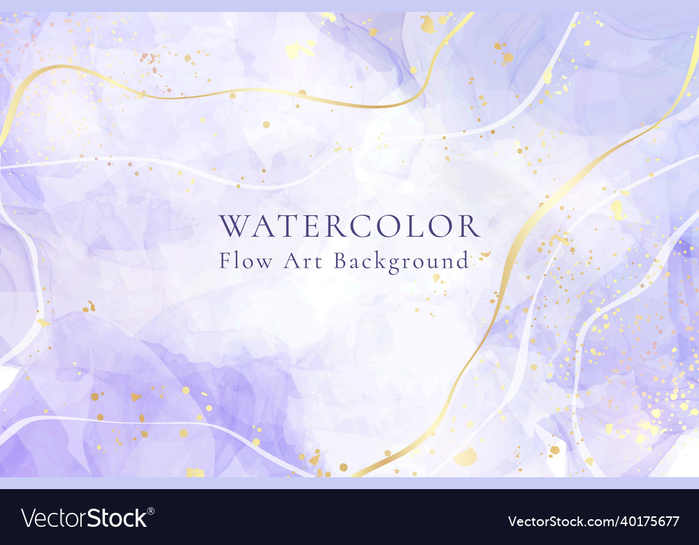 Purple lavender liquid watercolor background vector image Purple lavender liquid watercolor background